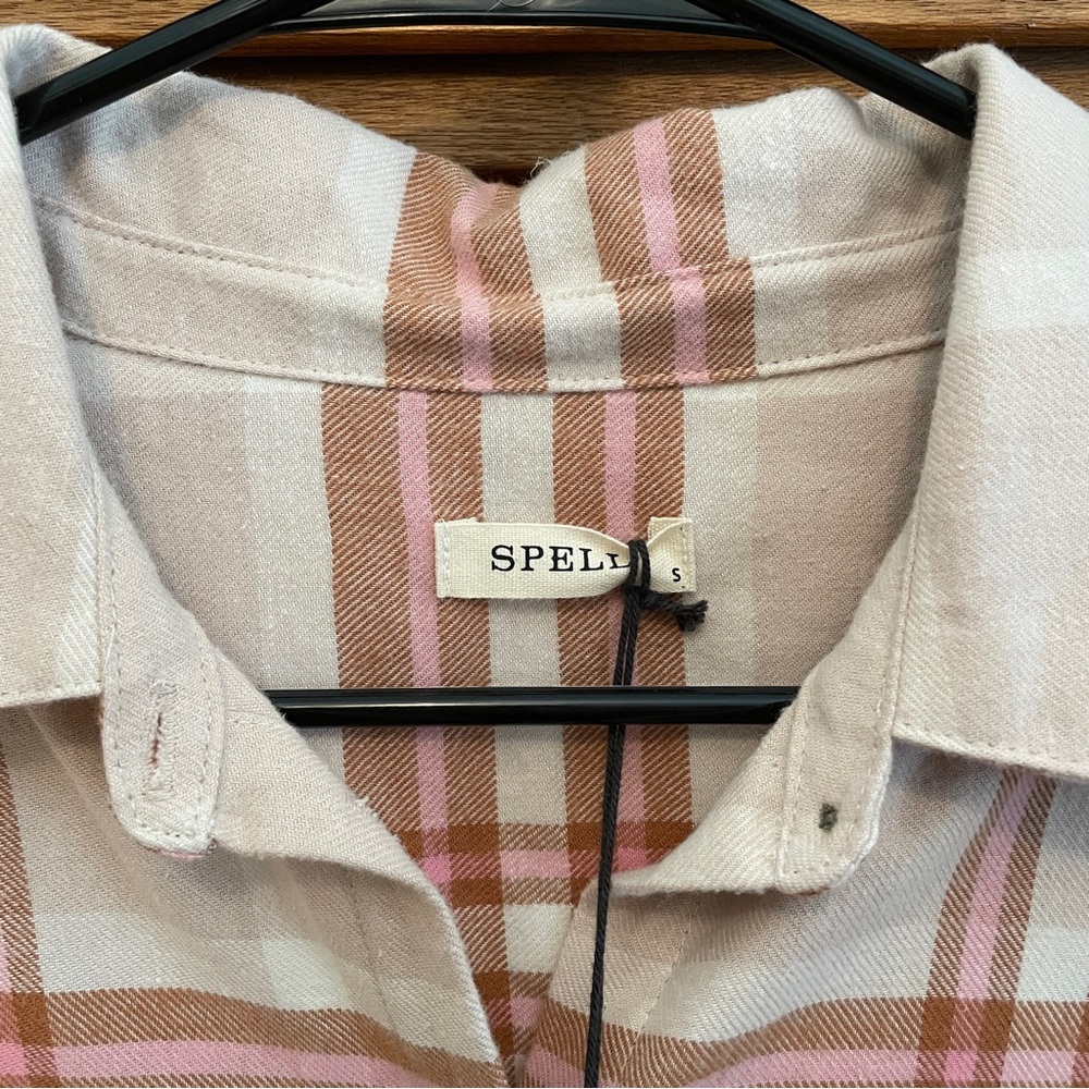 NWT Spell Basecamp Flannel in Musk size S - Picture 6 of 8